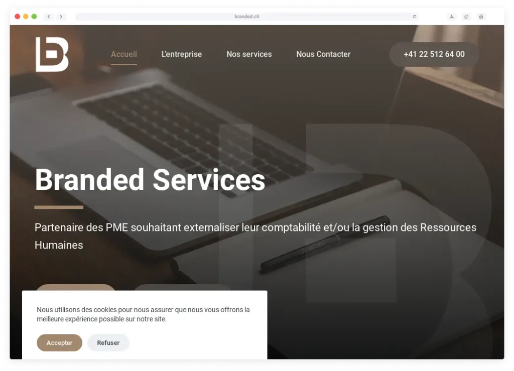 Réalisation du site web d’une fiduciaire à Genève