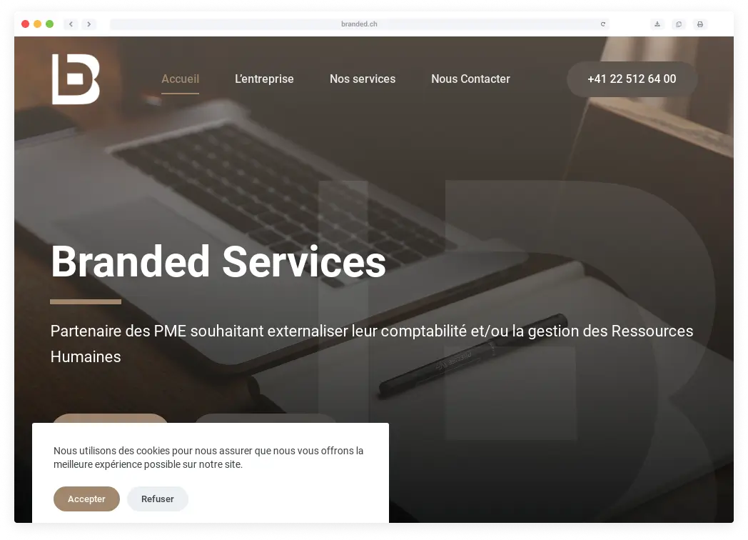 Réalisation du site web d’une fiduciaire à Genève