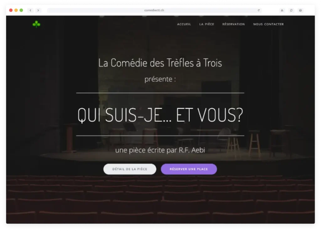Création site internet pour une troupe de théâtre
