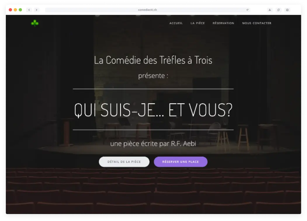 Création site internet pour une troupe de théâtre