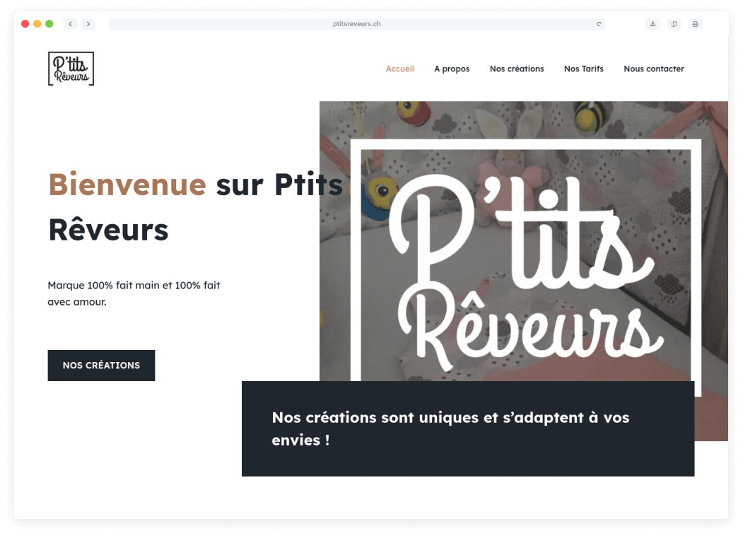 Réalisation du site internet pour une marque vestimentaire