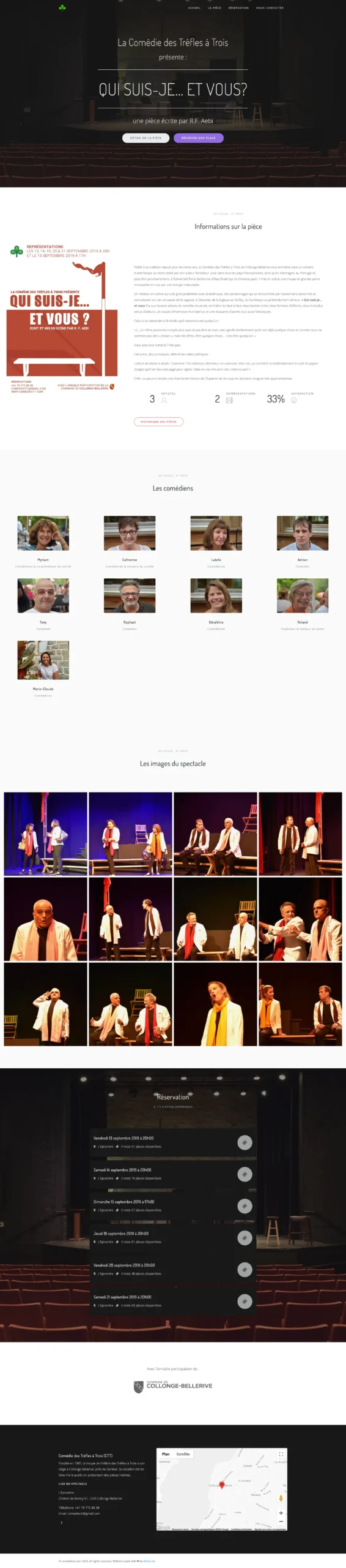 Création site internet pour une troupe de théâtre